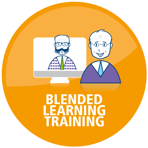 Grafik: Blended Learning Training, Button