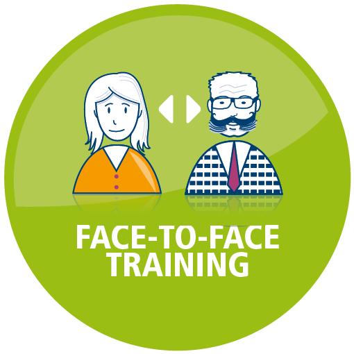 Grafik: Face-to-Face Training, Button