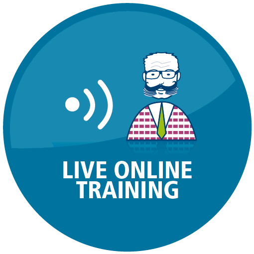Grafik: Live Online Training, Button